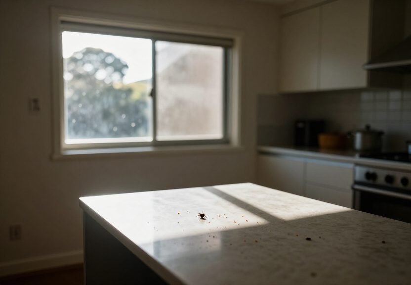 Spider infestation in a Lakemba roof space before treatment